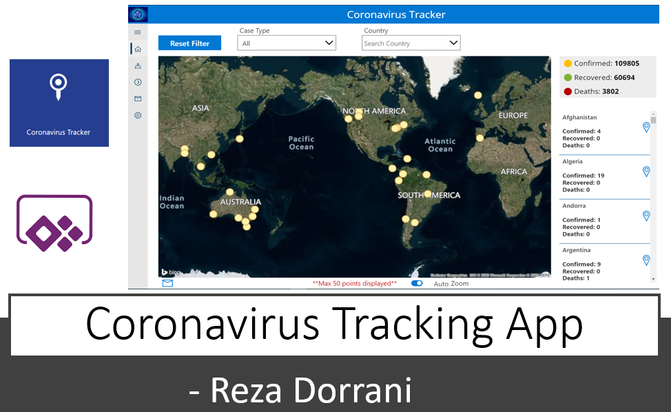 Coronavirus Tracking application : Power Platform template